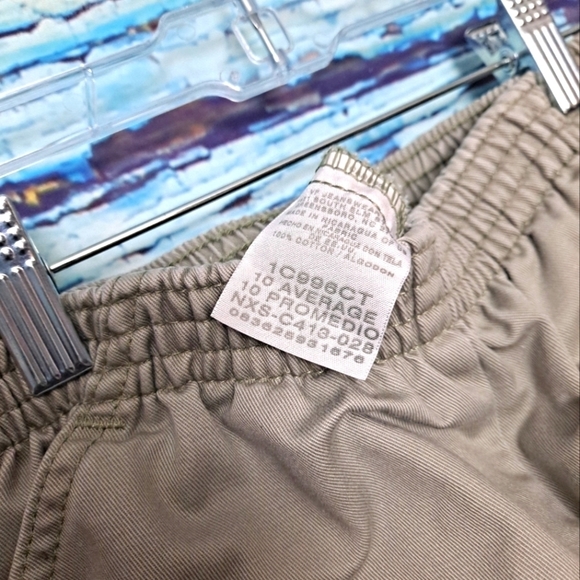 Vintage Chic shorts Khaki  pants elastic waist pull on - Picture 3 of 5